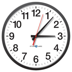 Office Wall Clocks; Clock Type: Dial; Display Type: Analog; Power Source: Electric; Clock Movement Control: Memory Chip; Face Diameter: 13.0000; Face Color: White; Case Color: Black