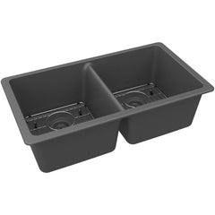 Sinks; Type: Undermount; Mounting Location: Countertop; Number Of Bowls: 2; Material: Quartz; Faucet Included: No; Faucet Type: No Faucet; Valve Design: No Valve