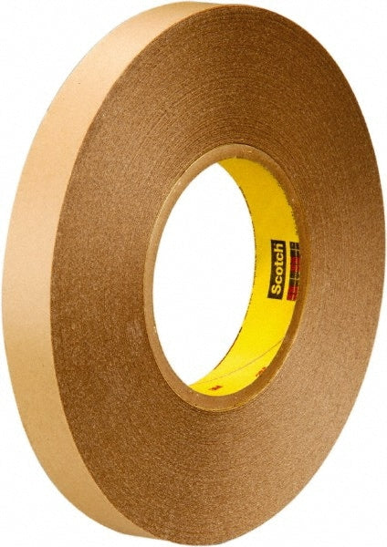 Clear Double-Sided UPVC Tape: 1/2" Wide, 72 yd Long, 10 mil Thick, Acrylic Adhesive