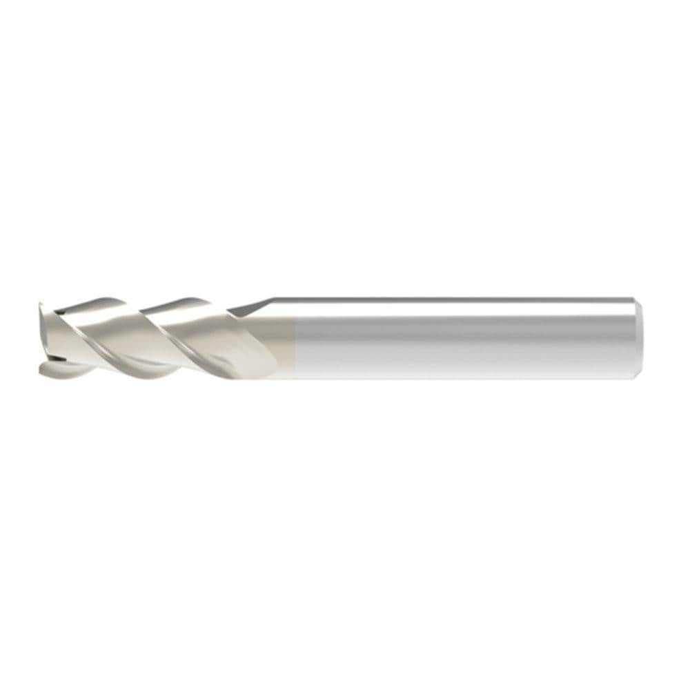 Corner Radius End Mill: 4.00 mm Dia, 4.50 mm LOC, 0.60 mm Radius, 3 Flute, Solid Carbide