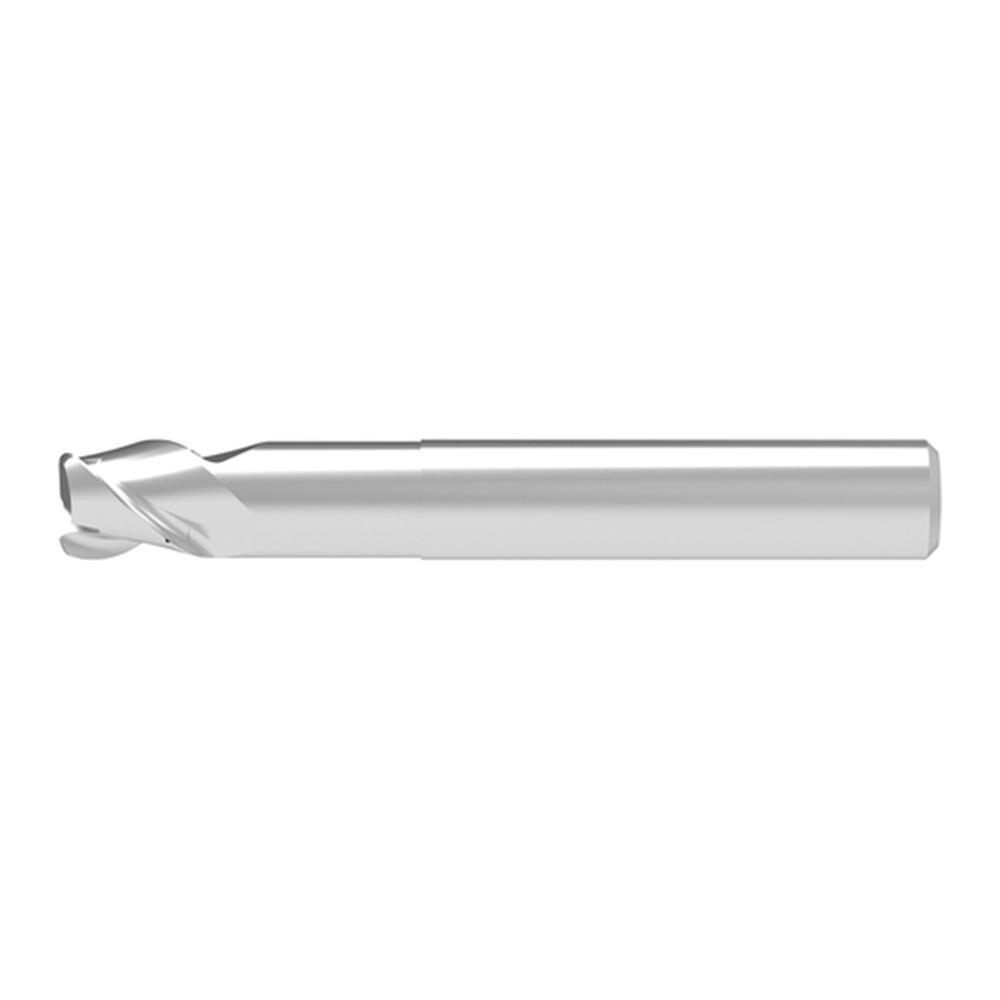 Corner Radius End Mill: 6.00 mm Dia, 7.00 mm LOC, 0.40 mm Radius, 3 Flute, Solid Carbide