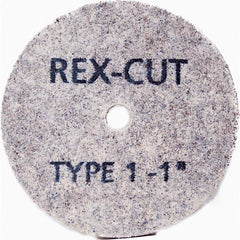 Deburring Wheel: 1" Dia, 1/16" Face Width, 1/8" Hole, Aluminum Oxide