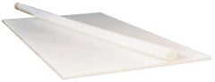 Plastic Rod: ETFE, 2' Long, 1/2" Dia, Natural