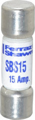 Cylindrical Fast-Acting Fuse: 15 A, 10.3 mm Dia