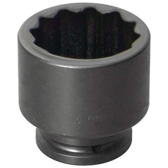 Impact Socket: 1-1/2" Drive, 3-1/8" Socket, Square Drive