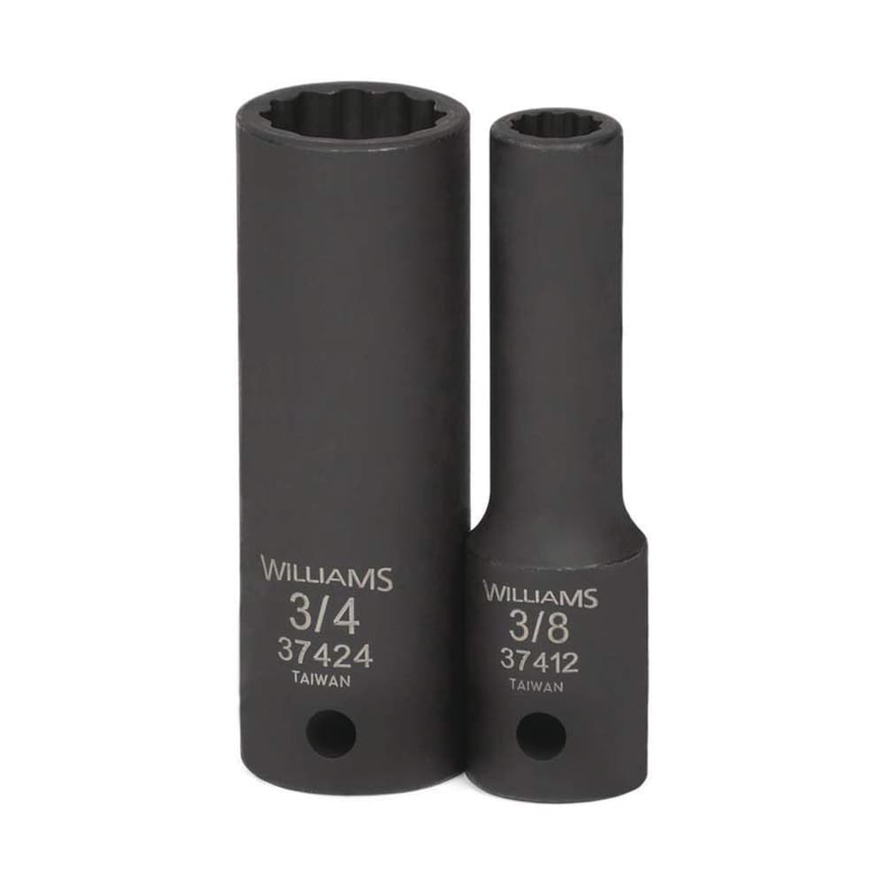 Impact Socket: 1/2" Drive, 3/8" Socket, Square Drive