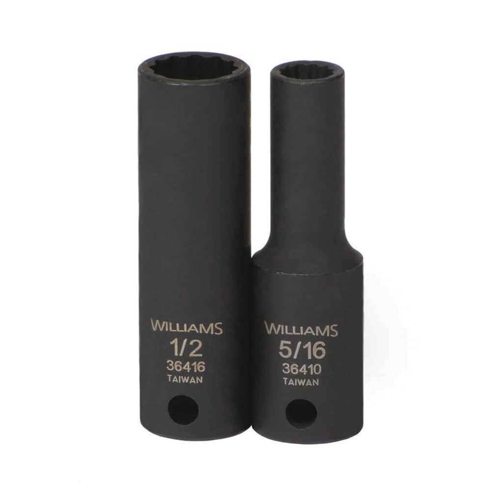 Impact Socket: 3/8" Drive, 5/16" Socket, Square Drive