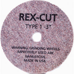 Deburring Wheel: 3" Dia, 1/16" Face Width, 3/8" Hole, Aluminum Oxide