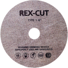 Deburring Wheel: 6" Dia, 1/8" Face Width, 1/2" Hole, Aluminum Oxide