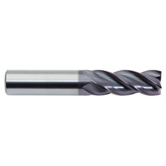 Corner Radius End Mill: 1/4" Dia, 1/2" LOC, 0.0150" Radius, 4 Flute, Solid Carbide