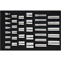 Deep Standard Socket Set: 36 Pc, 10 to 36" Socket