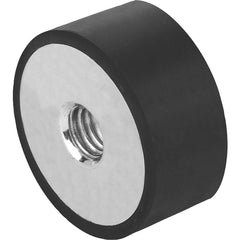 Vibration Isolators; Isolator Type: Standard Deflection; Insert Material: Steel; Isolator Material: Natural Rubber; Maximum Load Capacity: 148.37; Top Diameter: 40.00; Bottom Diameter: 40; Thread Size: M8; Overall Width: 2