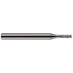 Square End Mill: 3/64" Dia, 9/64" LOC, 2 Flute, Solid Carbide