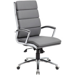 Task Chair:  Vinyl,  Adjustable Height,  Gray