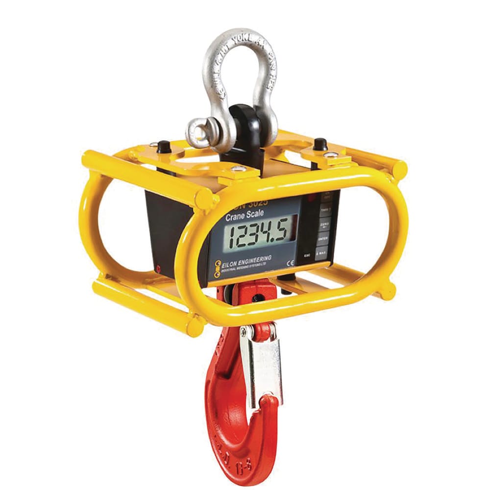 Crane Scales & Hanging Scales; Type: Crane Scale w/1" Display, Cage & IR Remote; Capacity (Lb.): 1000.00; Capacity (kg): 453.5924; Display Type: 6 Digit LCD, 5 Digit LCD; Scale Type: Crane Scale