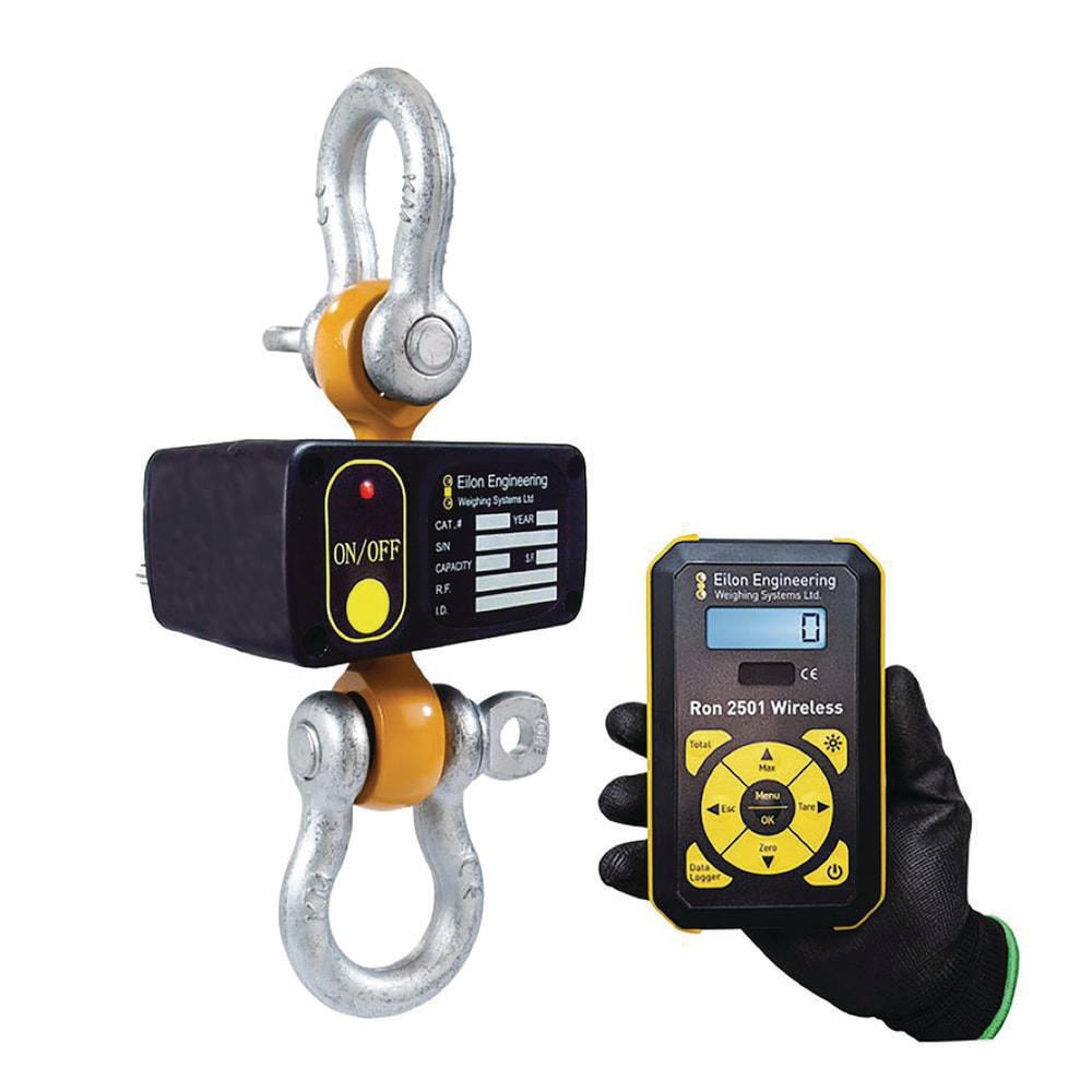 Crane Scales & Hanging Scales; Type: Shackle Type Wireless Dynamometer; Capacity (Lb.): 20000.00; Capacity (kg): 9071.8474; Display Type: 6 Digit LCD; Scale Type: Dynamometer