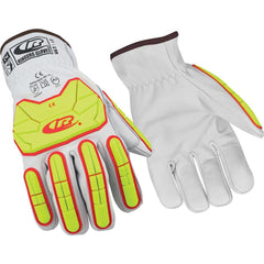 Cut, Puncture & Abrasion-Resistant Gloves: Ringers R667, Size 3X-Large, ANSI Cut A6, ANSI Puncture 3, HPPE Lined, Goatskin Leather & HPPE