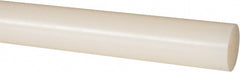 Plastic Rod: Nylon 6 & 12, 1' Long, 1-1/4" Dia, Natural