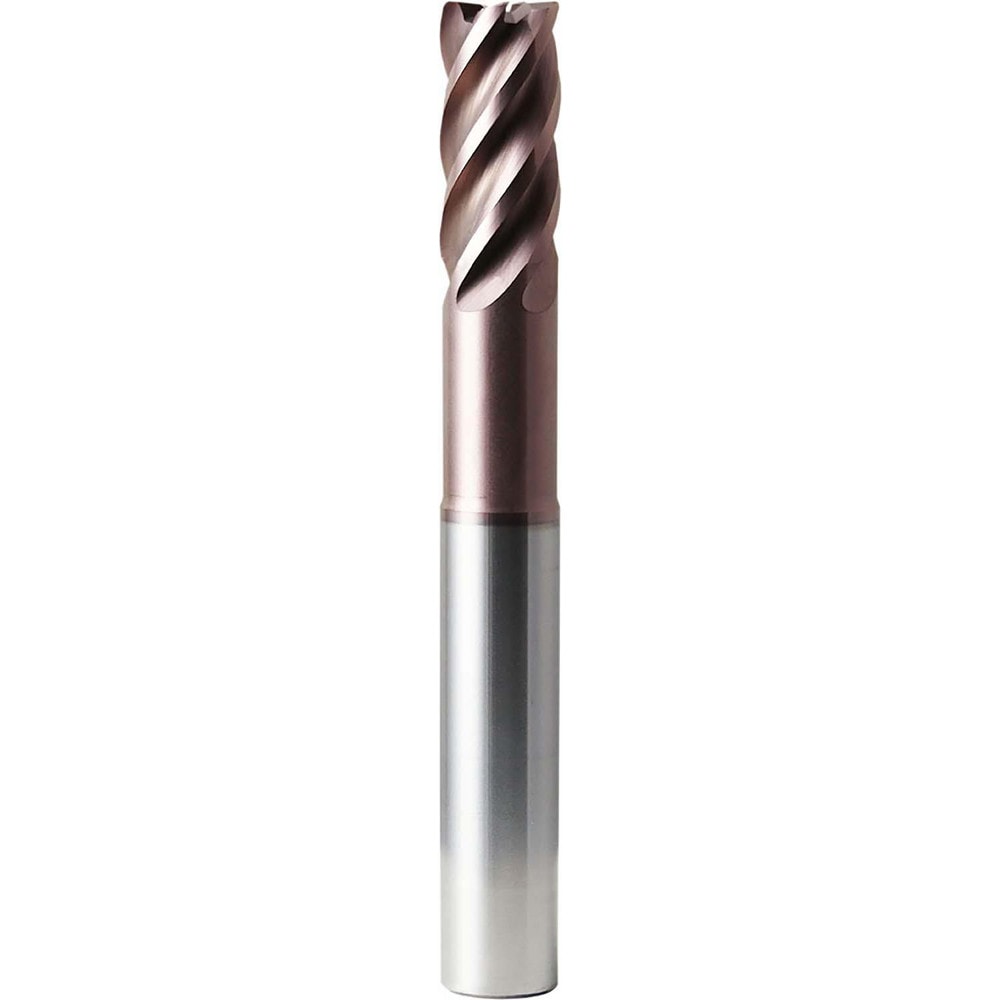 Corner Radius End Mill: 3/4" Dia, 1-1/2" LOC, 0.0600" Radius, 5 Flute, Solid Carbide