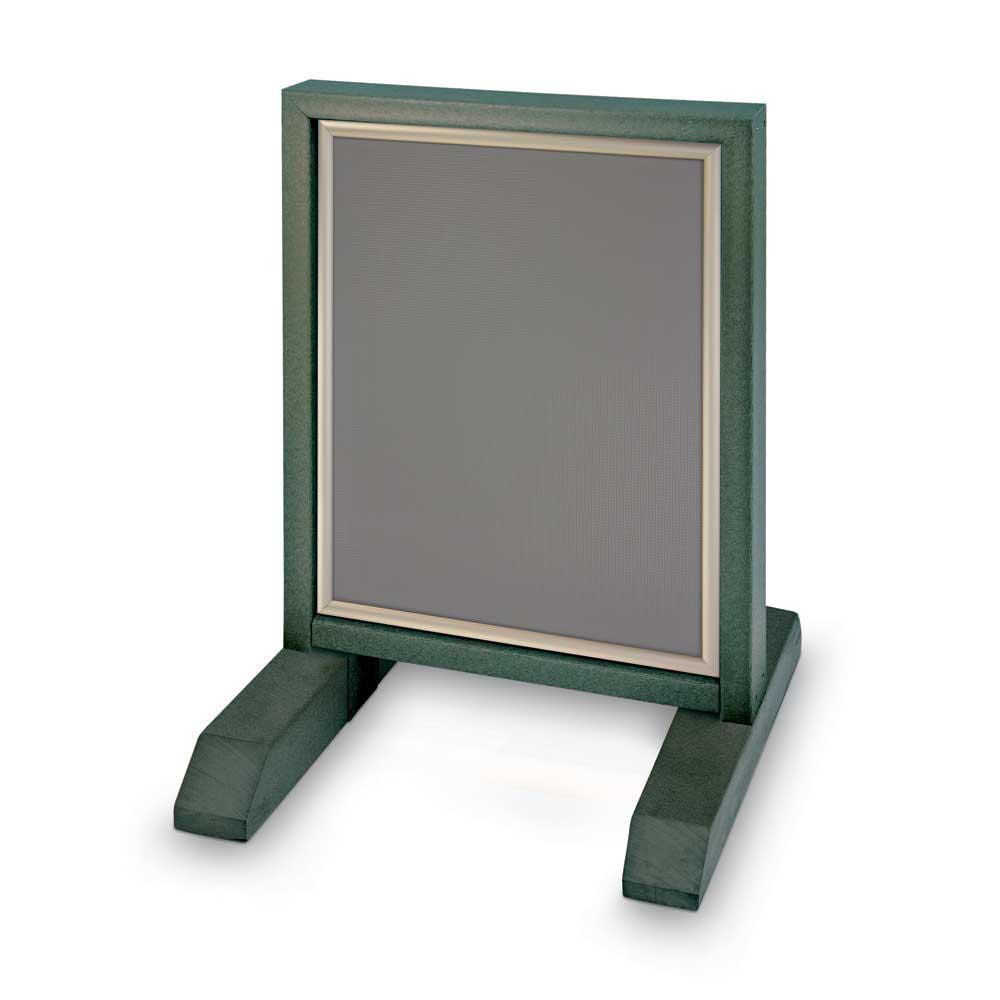 Enclosed Letter Board: 28" Wide, 22" High, Recycled Plastics, Woodland Green