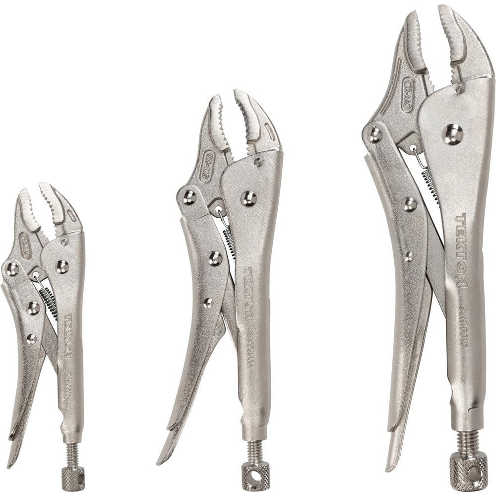 Plier Sets; Plier Type Included: Curved Jaw Locking; Container Type: None; Handle Material: Steel; Includes: 3 pliers; Insulated: No; Tether Style: Not Tether Capable