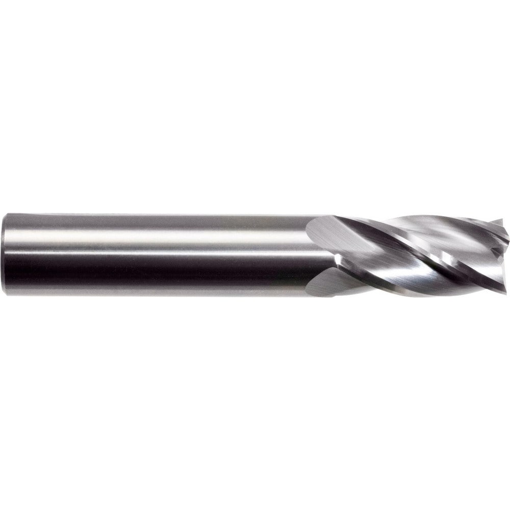 Square End Mill: 1/2" Dia, 3" LOC, 4 Flute, Solid Carbide