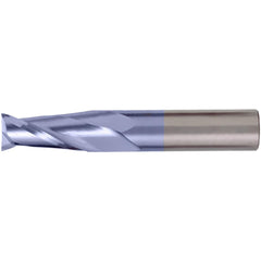 Corner Radius End Mill: 1" Dia, 1-1/2" LOC, 0.25 mm Radius, 2 Flute, Solid Carbide