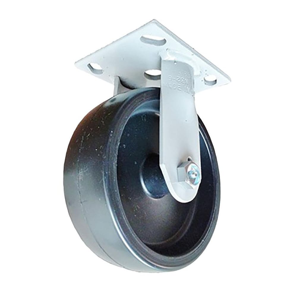 Rigid Top Plate Caster: Polyolefin, 6" Wheel Dia, 2" Wheel Width, 650 lb Capacity, 7-1/4" OAH