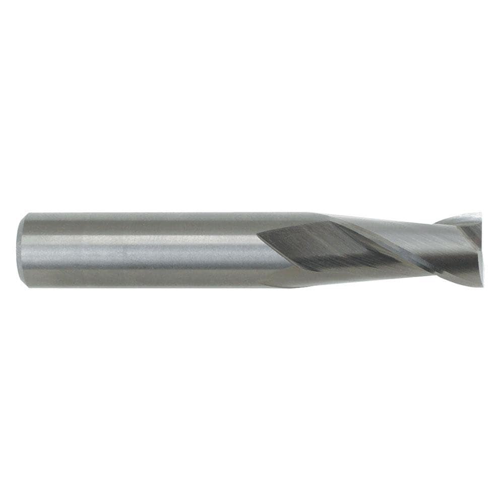 Square End Mill: 7/16" Dia, 1" LOC, 2 Flute, Solid Carbide