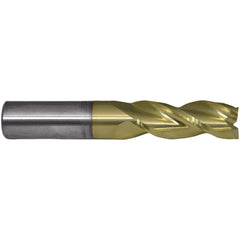 Square End Mill: 3/4" Dia, 1" LOC, 3 Flute, Solid Carbide