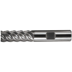 Square End Mill: 1" Dia, 3-1/4" LOC, 5 Flute, Solid Carbide
