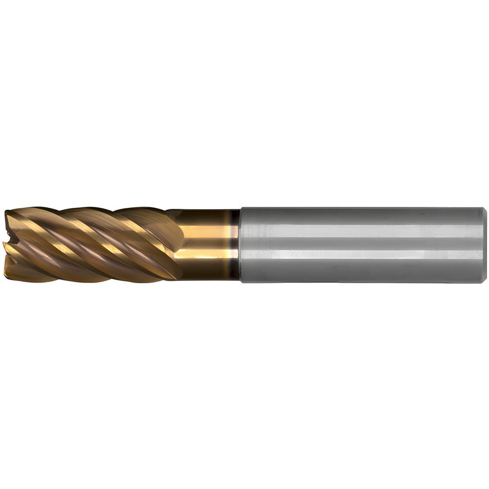 Corner Radius End Mill: 20 mm Dia, 38.00 mm LOC, 2.00 mm Radius, 6 Flute, Solid Carbide