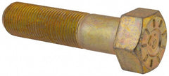 Hex Head Cap Screw: 3/4-16, 3" Length Under Head, Grade L9 Steel, Yellow Zinc Dichromate Finish