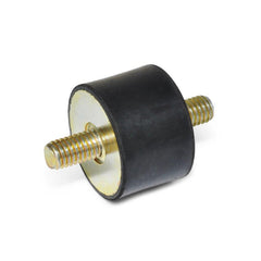 Vibration Isolators; Isolator Type: Stud/Stud; Insert Material: Zinc-Plated Steel; Isolator Material: Natural Rubber; Maximum Load Capacity: 1494.60 N; Top Diameter: 40.00; Bottom Diameter: 40; Thread Size: 5/16-18; Overall Width: 40 mm