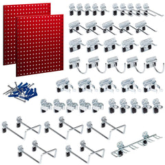 Peg Boards; Board Type: Pegboard Kit; Width (Inch): 24; Mount Type: Wall; Height (Inch): 24; Number of Panels: 2; Panel Height: 24 in; Panel Width: 24 in; Load Capacity: 300 lb