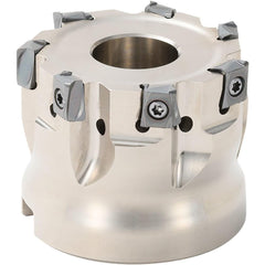 Indexable Square-Shoulder Face Mill:  MA90040R09T4CM,  0.6299" Arbor Hole Dia,  0.3150" Max Cutting Depth