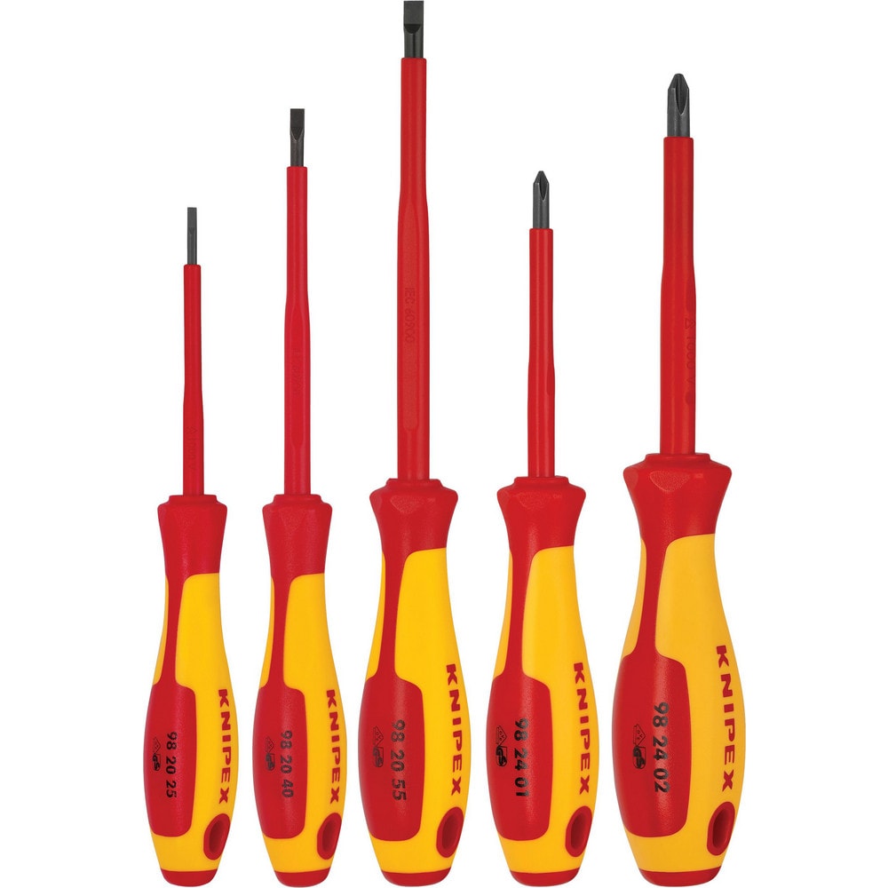 Screwdriver Sets; Screwdriver Types Included: Slotted, Phillips; Tether Style: Not Tether Capable