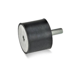 Vibration Isolators; Isolator Type: Plate/Stud; Insert Material: Zinc-Plated Steel; Isolator Material: Natural Rubber; Maximum Load Capacity: 20000.00 N; Top Diameter: 100.00; Bottom Diameter: 100; Thread Size: M16x2; Overall Width: 100 mm