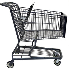 Shopping Cart Utility Cart: 41" Long, 25-45/64" Wide, Metal, 318.000 lb Capacity, Gray