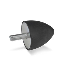 Vibration Isolators; Isolator Type: Plate/Stud; Insert Material: Zinc-Plated Steel; Isolator Material: Natural Rubber; Maximum Load Capacity: 970.00 N; Top Diameter: 50.00; Thread Size: M10x1.5; Overall Width: 50 mm