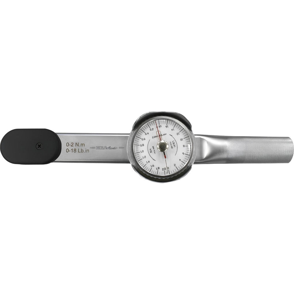 Dial Torque Wrench: 3/8" Drive, Square Drive, Foot Pound & Newton Meter