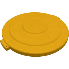 Trash Can & Recycling Container Lids; Lid Type: Flat; Lid Shape: Round; Container Shape: Round; Compatible Container Capacity: 55 Gallon; Color: Yellow; Material: HDPE; For Use With: Bronco 55 Gallon Trash Container