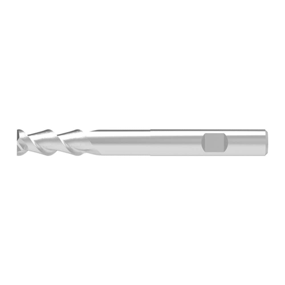 Square End Mill: 16.00 mm Dia, 41.00 mm LOC, 2 Flute, Solid Carbide