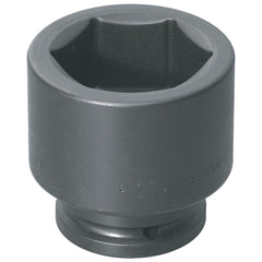 Impact Socket: 1-1/2" Drive, 6-1/8" Socket, Hex Drive