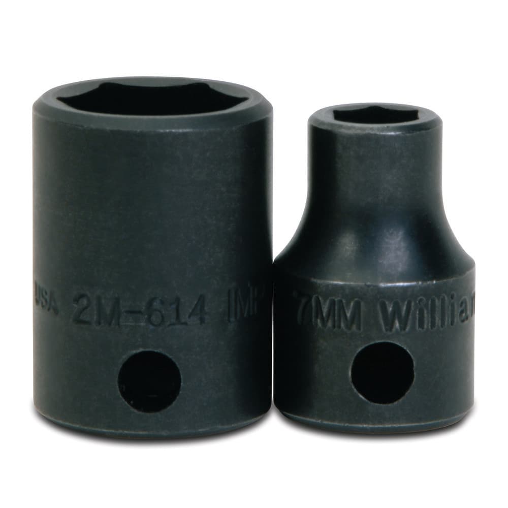 Impact Socket: 3/8" Drive, 9 mm Socket, Hex Drive