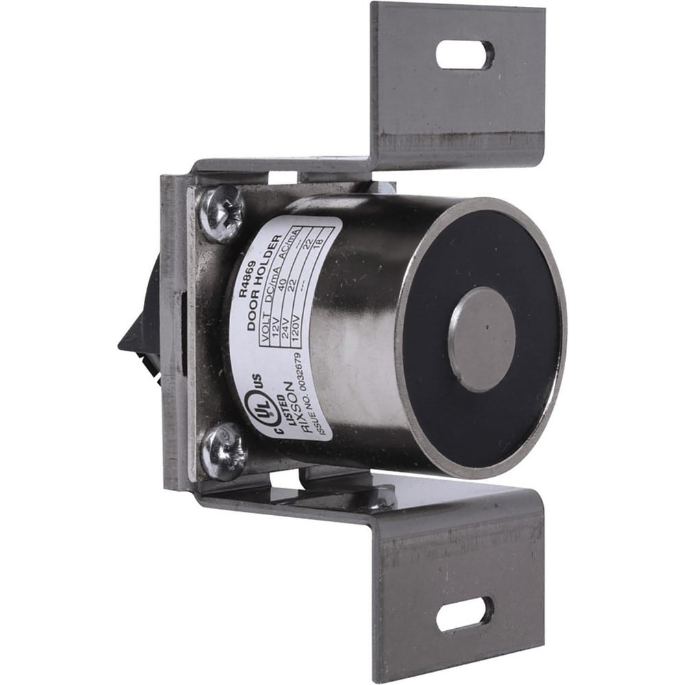 Electromagnet Locks; Lock Type: Door Position Switch; Mount Type: Surface; Material: Steel; Opening Action: Electromagnetic; Strike Plate Length: 2.5; Strike Plate Width: 4.625