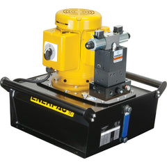 Power Hydraulic Pumps & Jacks; Type: Electric Hydraulic Pump; 1st Stage Pressure Rating: 10000; 2nd Stage Pressure Rating: 10000; Pressure Rating (psi): 10000; Oil Capacity: 2.5 gal; Actuation: Double Acting; Cylinder Operating Function: Advance, Hold and