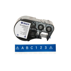 Labels, Ribbons & Tapes; Application: Label Printer Cartridge; Type: Label Printer Cartridge; Color Family: Blue; Color: White on Blue