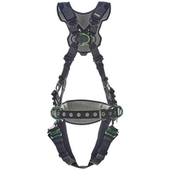 Fall Protection Harnesses:  400.000 Lb,  Construction Style,  Size X-Large,  For Construction,  Polyester, Back & Hips & Front D-Ring