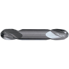 Ball End Mill: 5/32" Dia, 7/16" LOC, 4 Flute, High Speed Steel